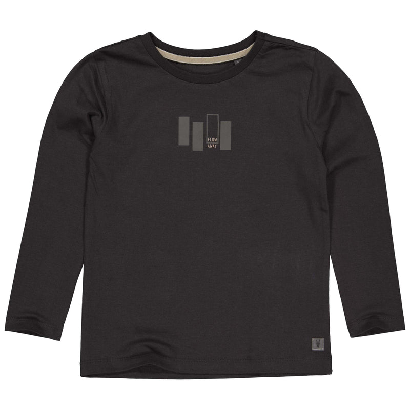 Jongens Longsleeve GEORGELW231 van Little Levv in de kleur Grey Raven in maat 128.