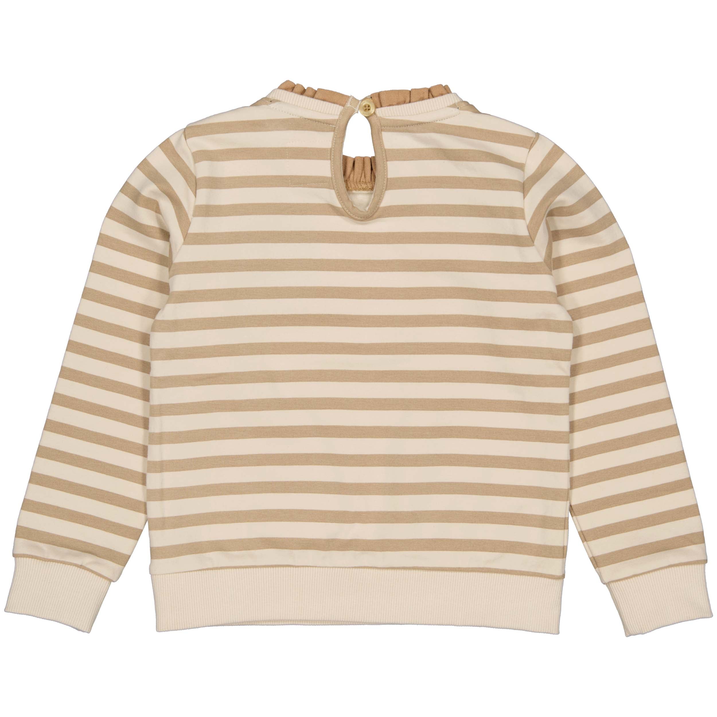 Meisjes Sweater GERLYNNLW231 van Little Levv in de kleur AOP Sand Nomad Stripe in maat 128.