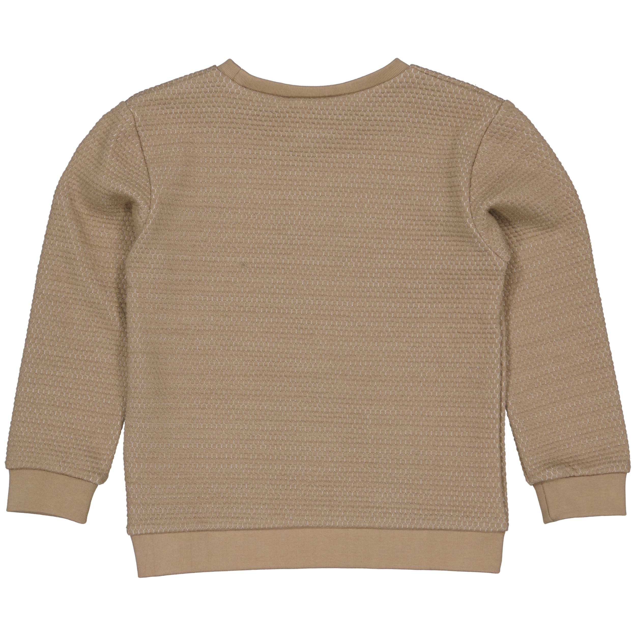 Jongens Sweater GERRITLW231 van Little Levv in de kleur Taupe in maat 128.