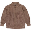 Meisjes Blouse GIGILW231 van Little Levv in de kleur AOP Brown Dust Flower in maat 128.