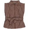 Meisjes Bodywarmer GILANALW231 van Little Levv in de kleur Brown Dust in maat 128.