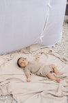 Jongens SHIRT LNBS25KEES van Levv Newborn in de kleur Taupe in maat 80.