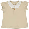 Meisjes SHIRT LNBS25KHLOE van Levv Newborn in de kleur Light Sand in maat 80.