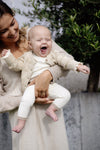 Meisjes SWEATER LNBS25KLARA van Levv Newborn in de kleur Light Sand in maat 80.