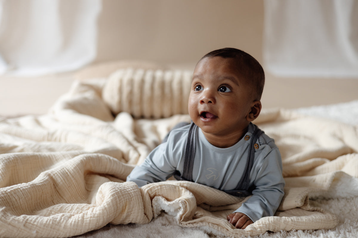 Jongens Longsleeve LARS van Levv Newborn in de kleur Blue Grey in maat 74.