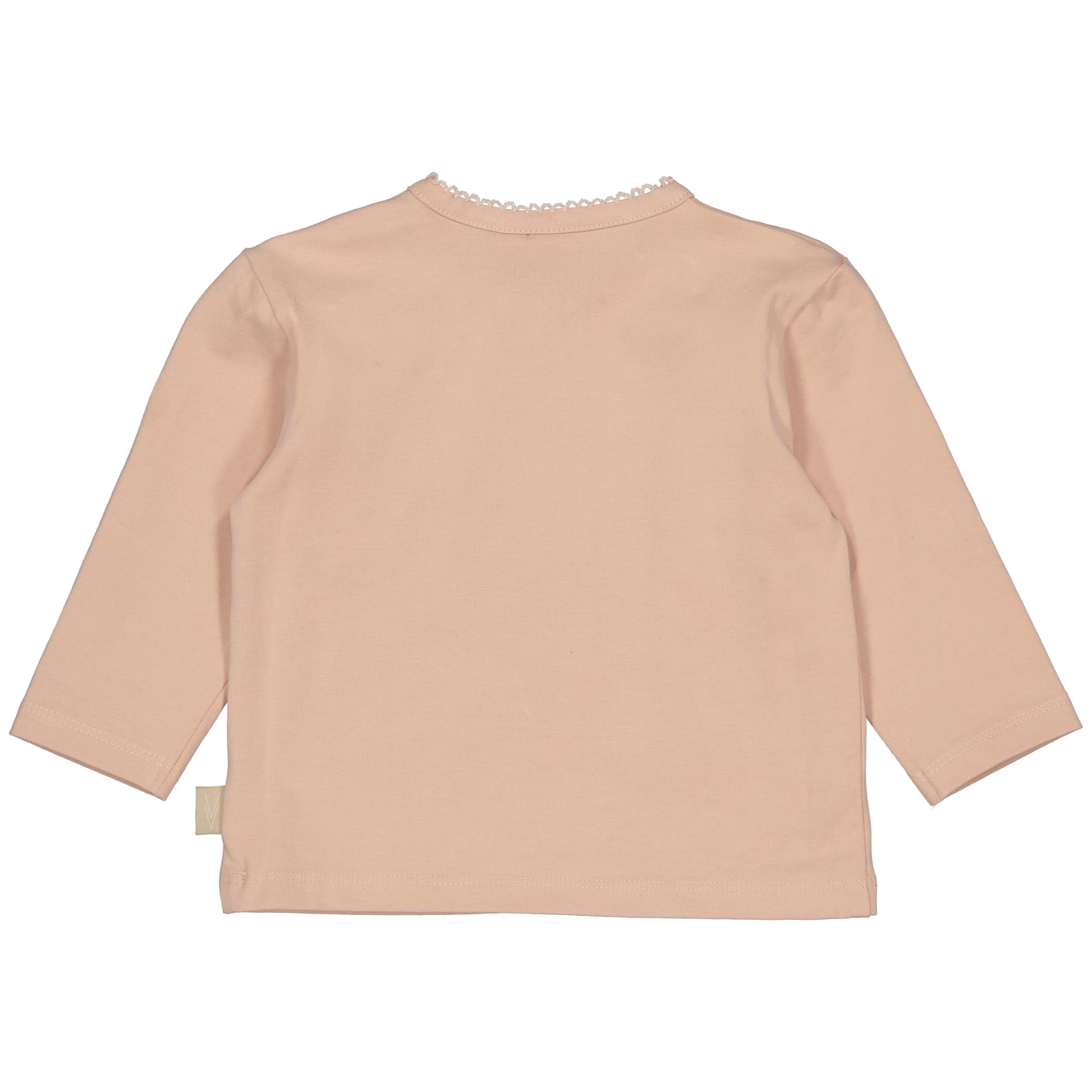Meisjes Longsleeve LAURA van Levv Newborn in de kleur Old Pink in maat 74.
