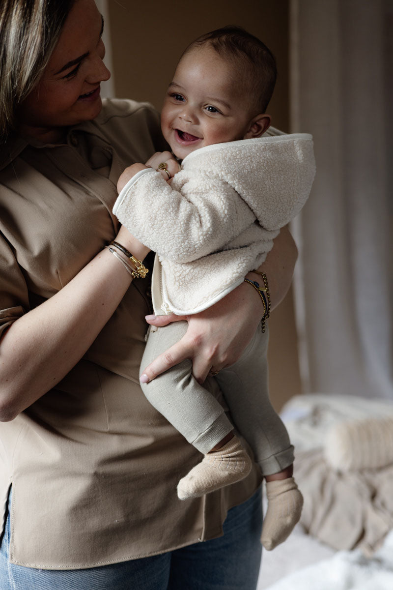 Meisjes Jacket LEAN van Levv Newborn in de kleur Light Sand in maat 74.