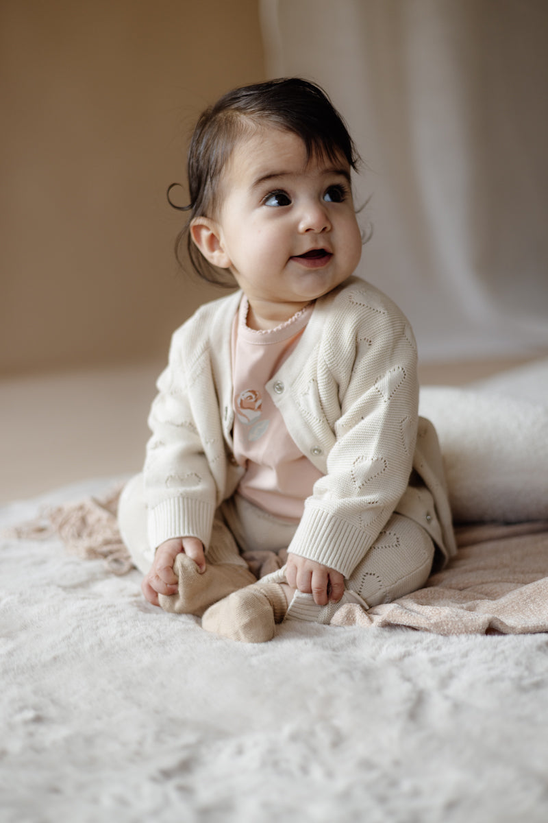 Meisjes Jacket LEAN van Levv Newborn in de kleur Light Sand in maat 74.