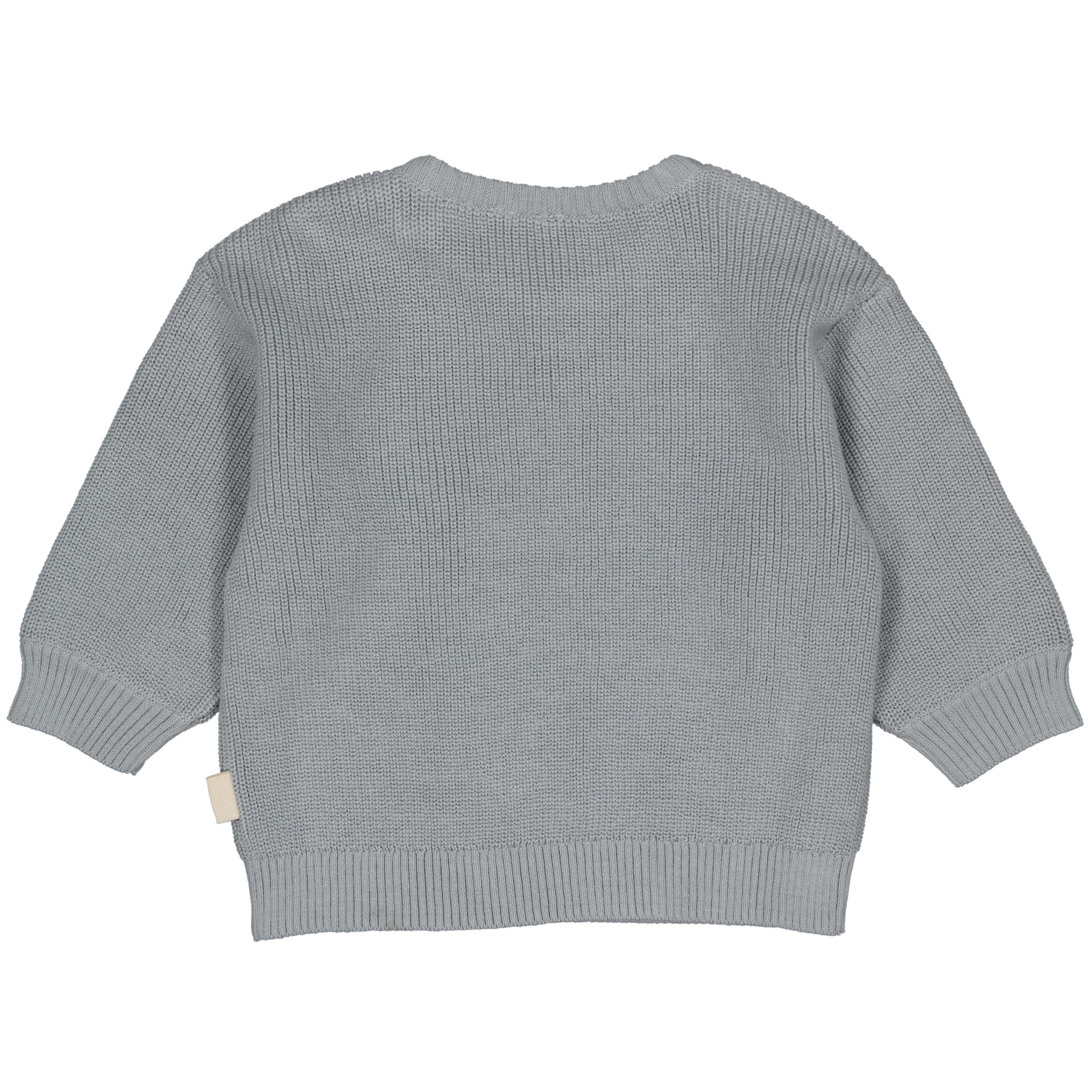 Jongens Sweater LEVI van Levv Newborn in de kleur Blue Grey in maat 74.