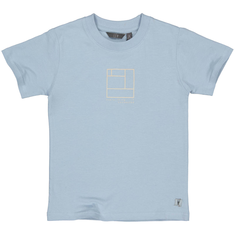 Jongens SHIRT SAM van Little Levv in de kleur Sky Blue in maat 128.