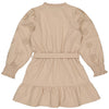 Meisjes DRESS SAMMA van Little Levv in de kleur Sand in maat 128.