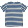Jongens SHIRT SAMUEL van Little Levv in de kleur AOP Sand Stripe in maat 128.