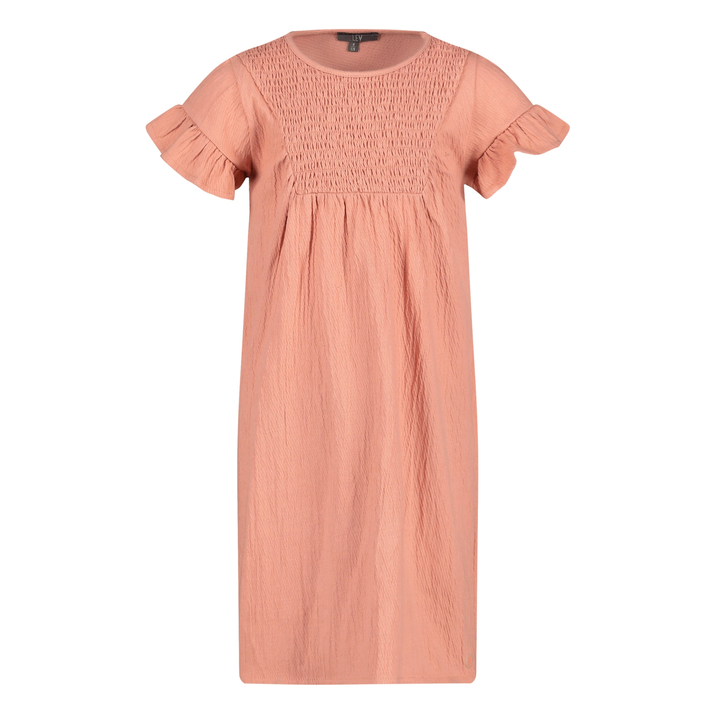 Meisjes DRESS SANA van Little Levv in de kleur Old Pink in maat 128.