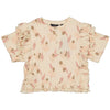 Meisjes SHIRT SHAI van Little Levv in de kleur AOP Pink Leaves in maat 128.