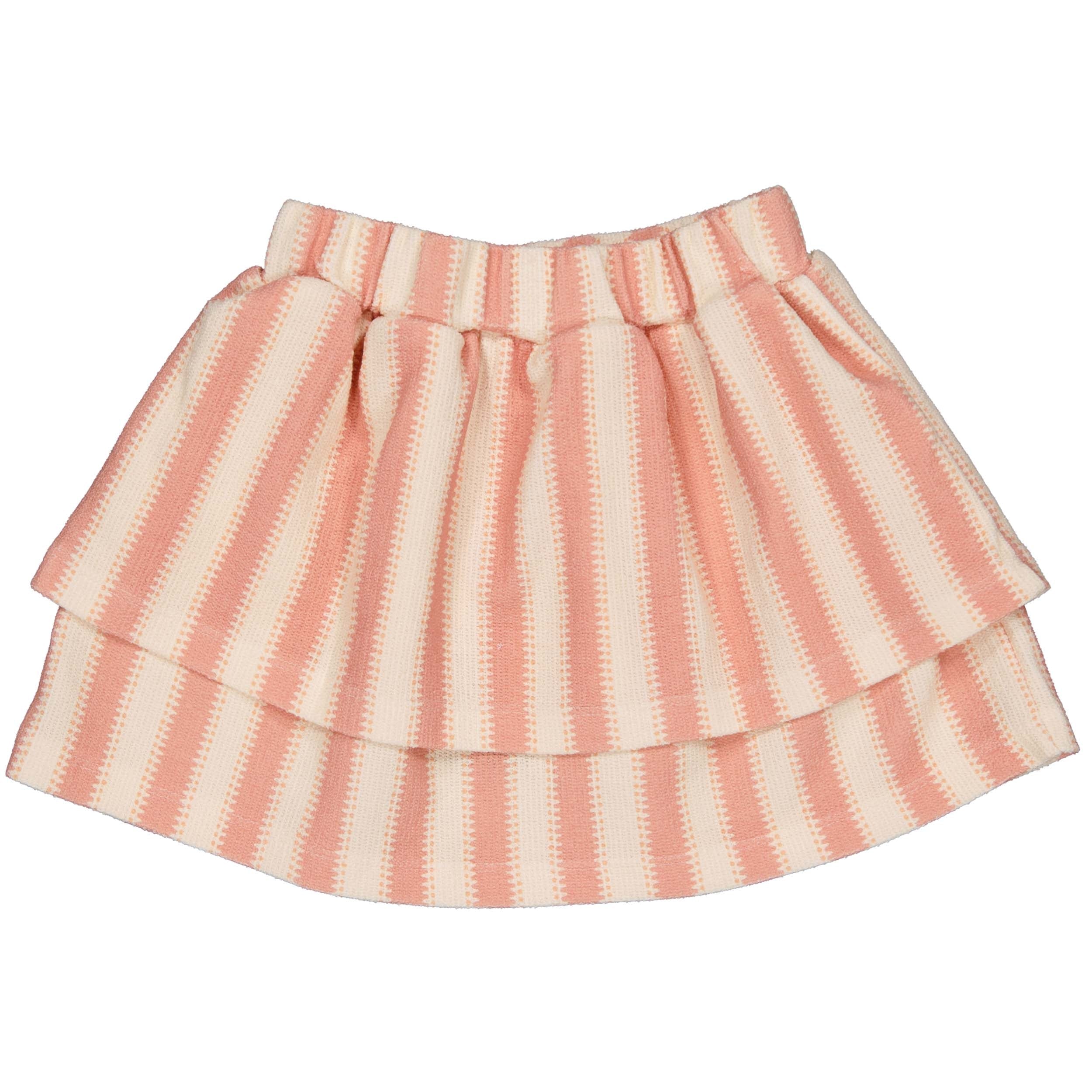 Meisjes SKIRT SKY van Little Levv in de kleur AOP Pink Stripe in maat 128.