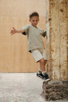 Jongens SHIRT SEB van Little Levv in de kleur Khaki Green in maat 128.