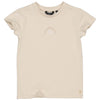 Meisjes SHIRT SELIN van Little Levv in de kleur Cotton Cream in maat 128.
