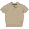 Jongens SHIRT SIEBE van Little Levv in de kleur Light Taupe in maat 128.