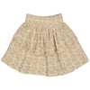 Meisjes SKIRT SOOF van Little Levv in de kleur AOP Sand Leaves in maat 128.