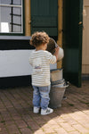 Jongens T-Shirt stripe BAS van Little Levv in de kleur AOP White Stripe in maat 128.