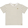 Jongens T-Shirt stripe BAS van Little Levv in de kleur AOP White Stripe in maat 128.