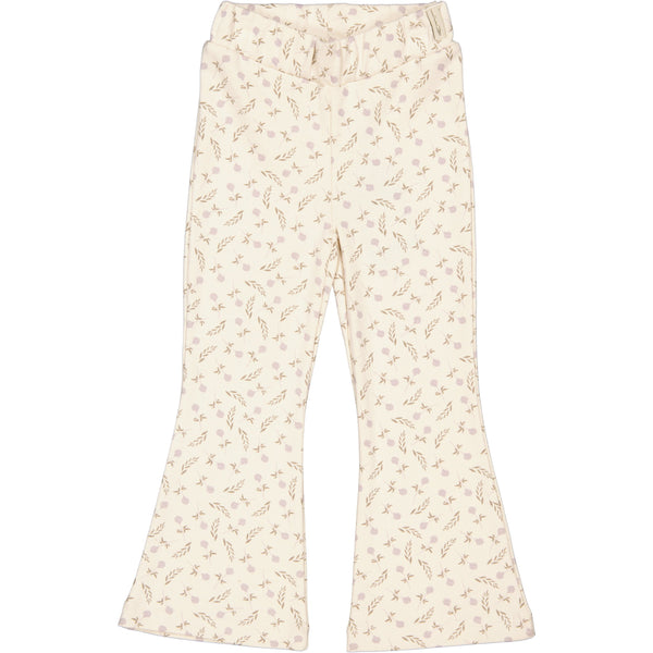 Meisjes Flared pants BRENDA van Little Levv in de kleur AOP Purple Flower in maat 128.