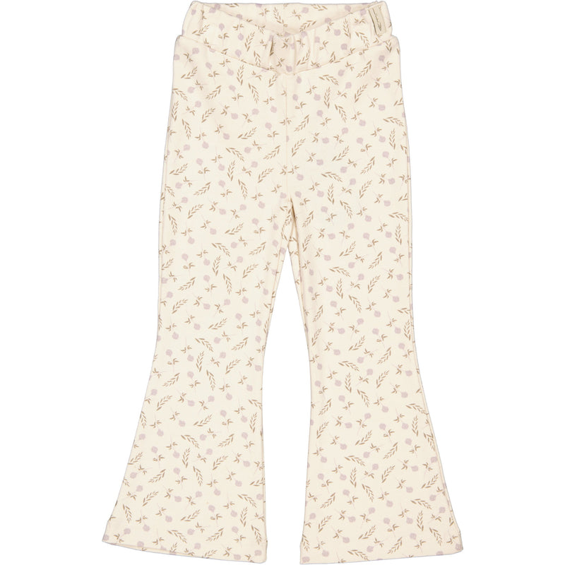 Meisjes Flared pants BRENDA van Little Levv in de kleur AOP Purple Flower in maat 128.