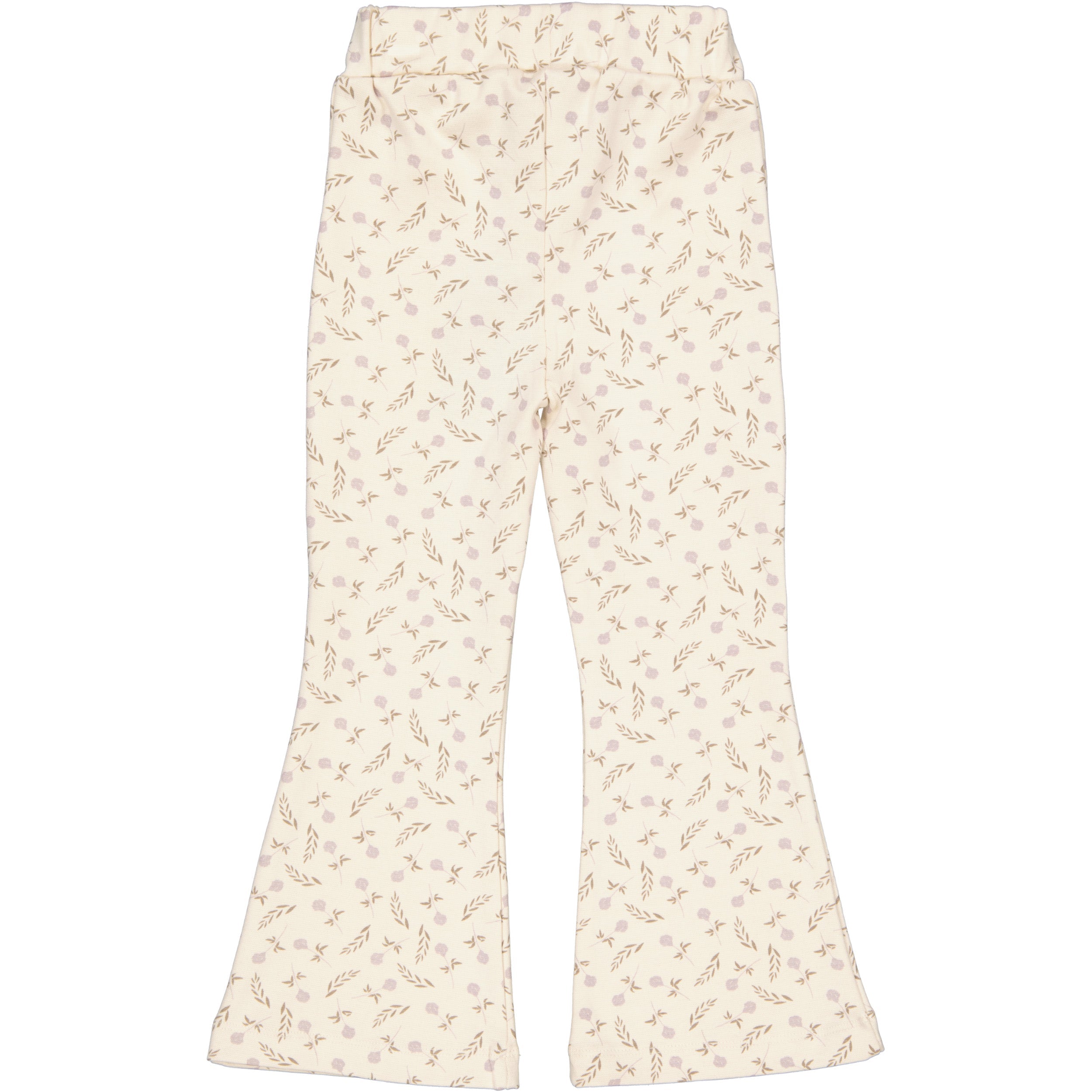 Meisjes Flared pants BRENDA van Little Levv in de kleur AOP Purple Flower in maat 128.