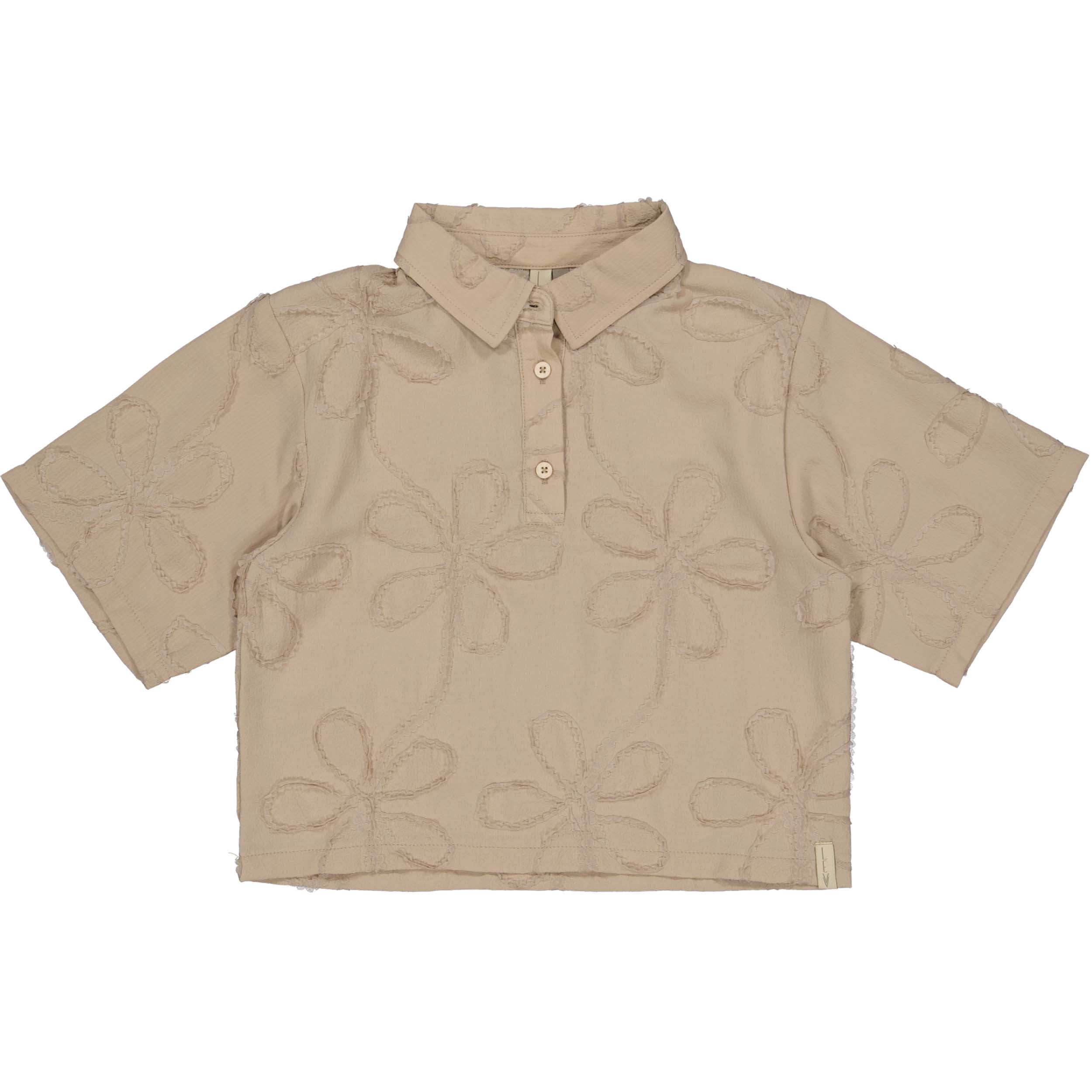 Meisjes Blouse ALEXA van Little Levv in de kleur Almond in maat 128.