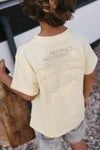 Jongens T-Shirt BART van Little Levv in de kleur Pastel Yellow in maat 128.