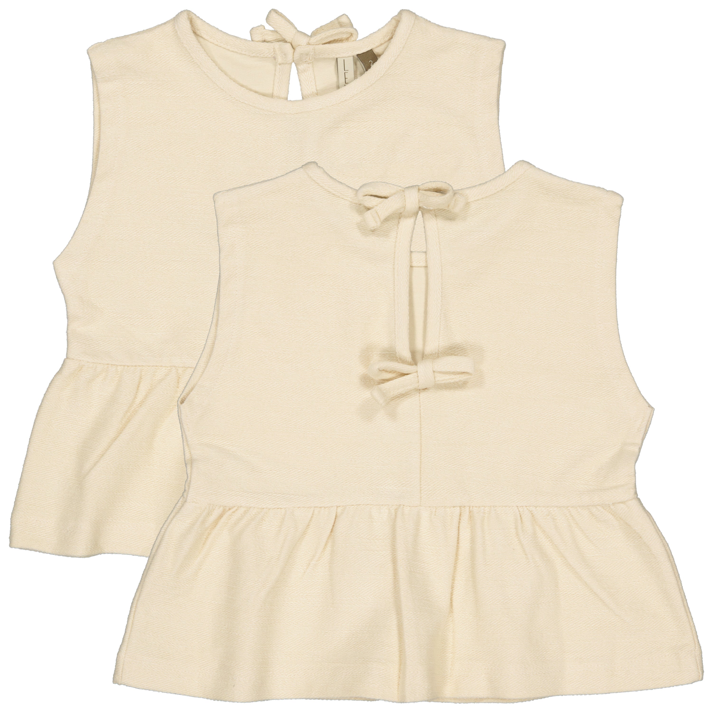 Meisjes Top BELLIS van Little Levv in de kleur Oatmeal in maat 128.