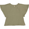 Meisjes Top BENITA van Little Levv in de kleur Khaki Green in maat 128.