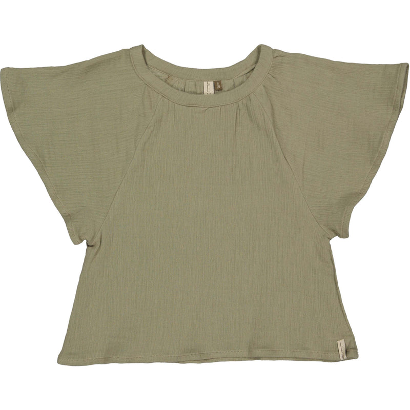 Meisjes Top BENITA van Little Levv in de kleur Khaki Green in maat 128.