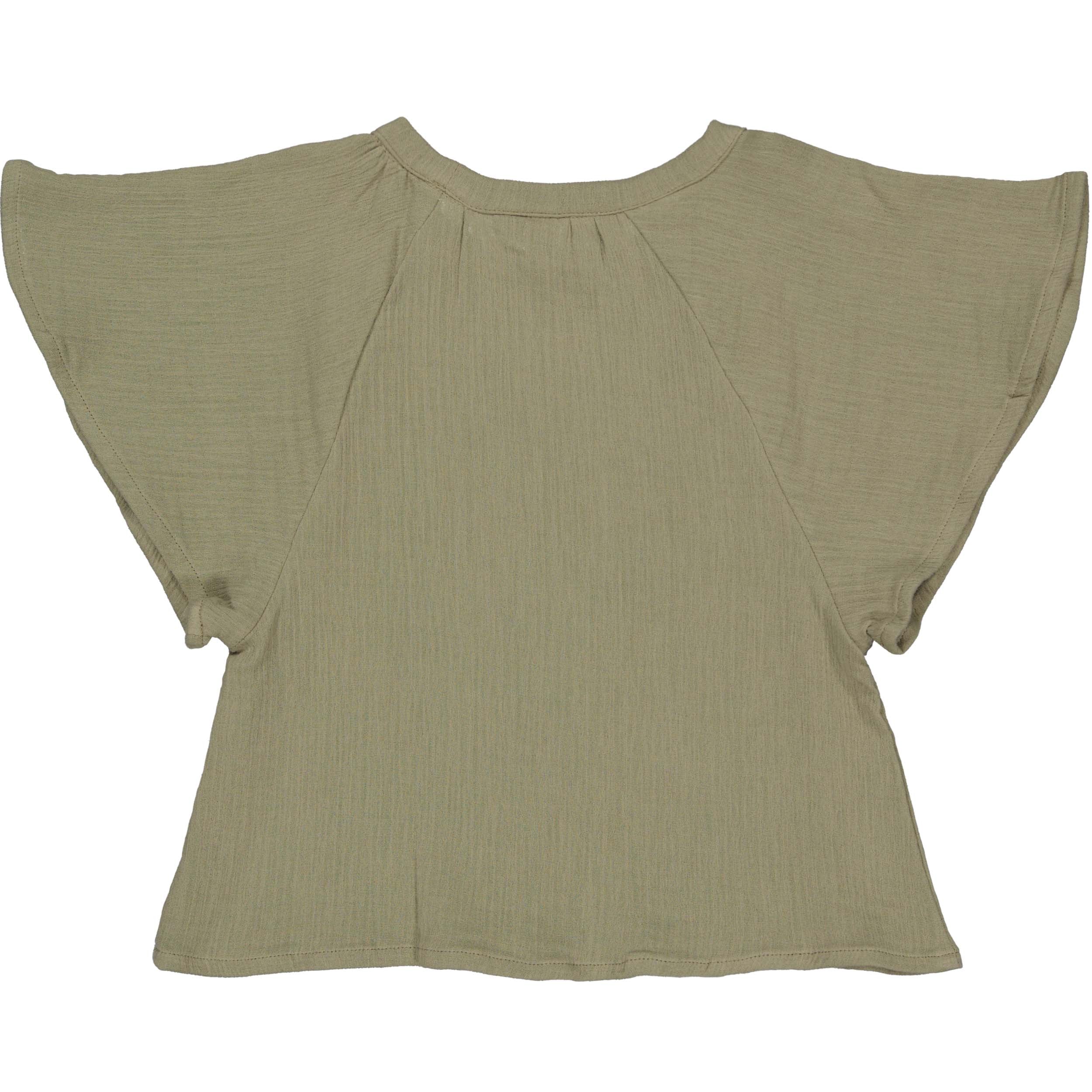 Meisjes Top BENITA van Little Levv in de kleur Khaki Green in maat 128.