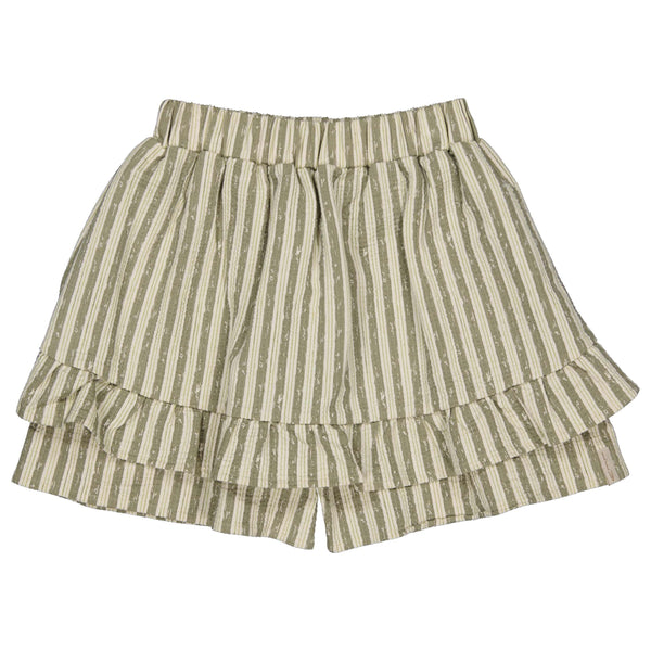 Meisjes Skort BILLIE van Little Levv in de kleur AOP Green Stripe in maat 128.