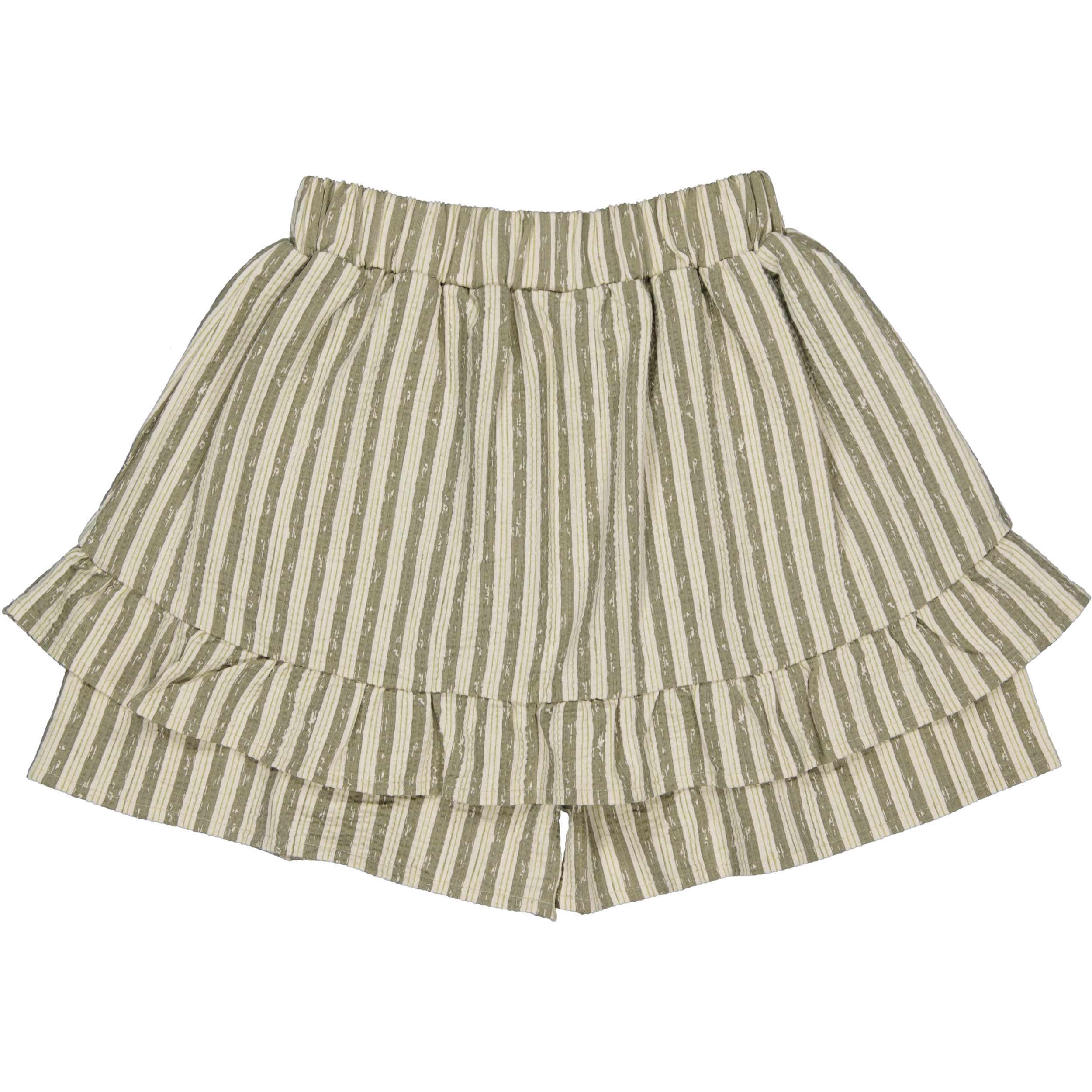 Meisjes Skort BILLIE van Little Levv in de kleur AOP Green Stripe in maat 128.