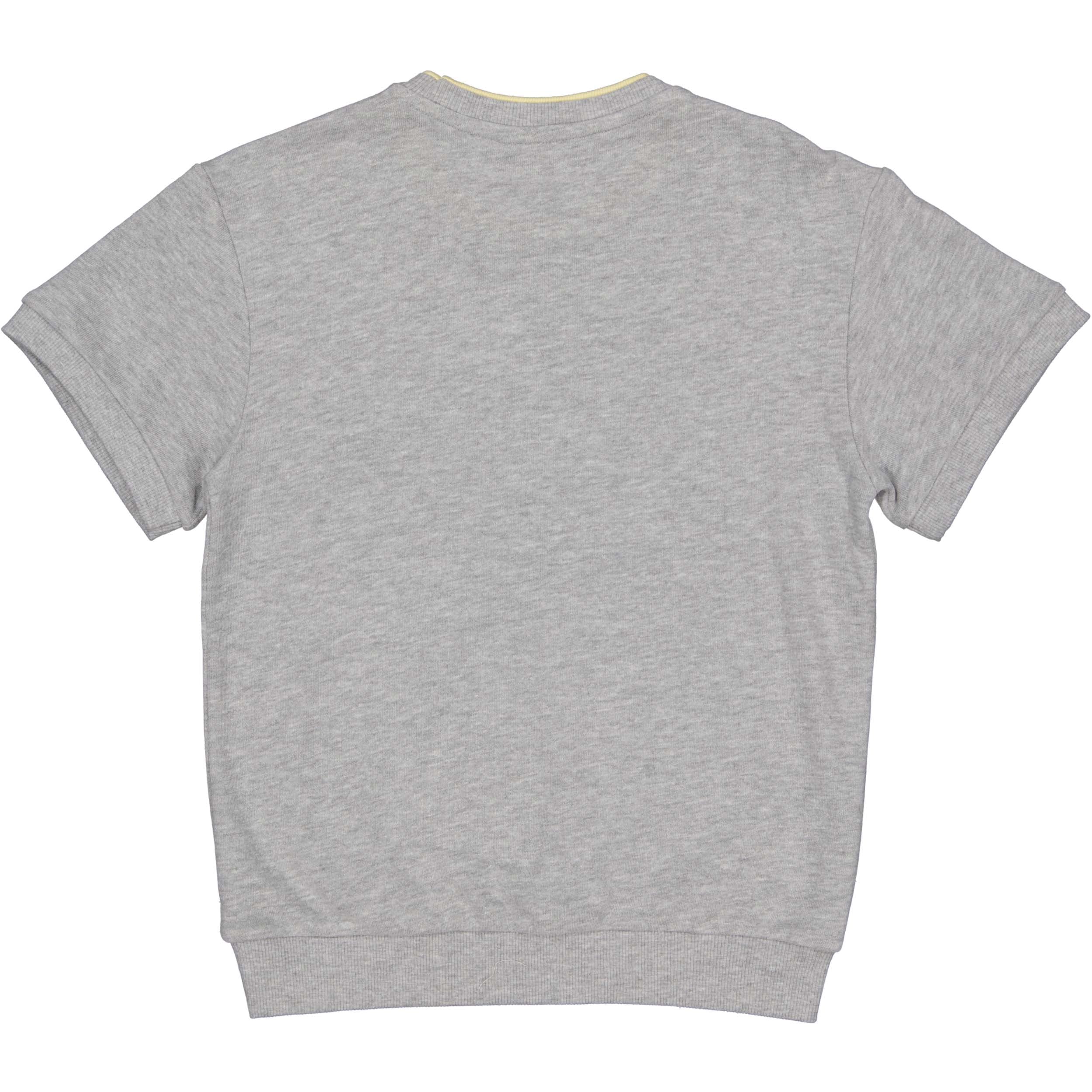 Jongens Sweater SS BINK van Little Levv in de kleur Grey Melee in maat 128.