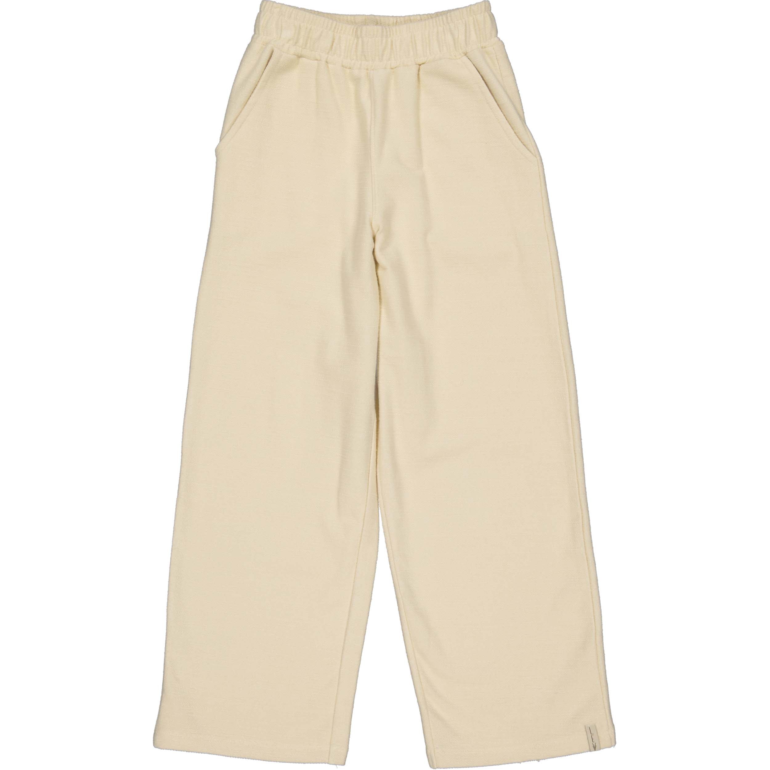 Meisjes Wide leg pants BLANCA van Little Levv in de kleur Oatmeal in maat 128.