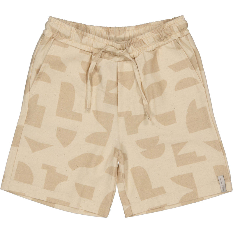 Jongens Shorts BOUWE van Little Levv in de kleur AOP Sand Graphic in maat 128.