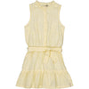Meisjes Dress BECKY van Little Levv in de kleur Bright Yellow in maat 128.
