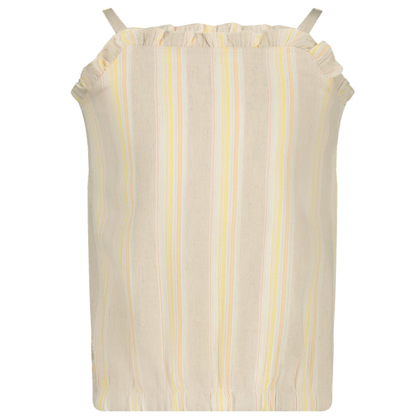 Meisjes Singlet BODEE van Little Levv in de kleur AOP Yellow Stripe in maat 128.