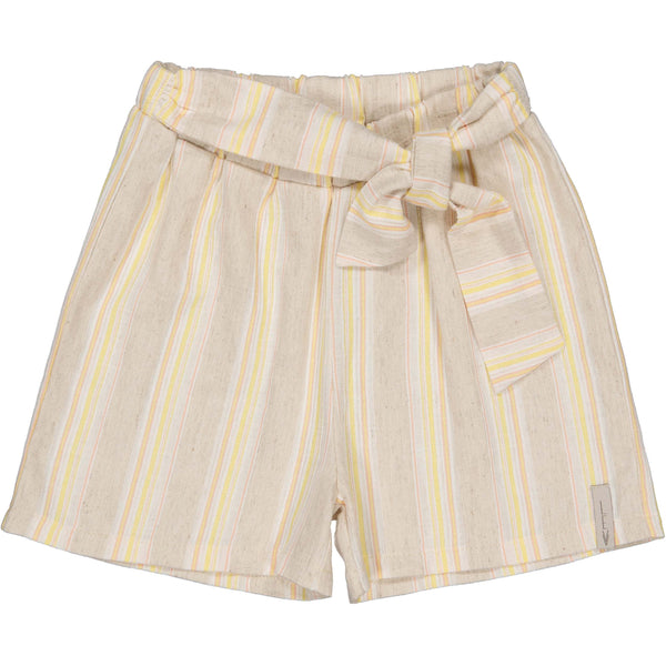 Meisjes Shorts BRITT van  in de kleur AOP Yellow Stripe in maat 128.