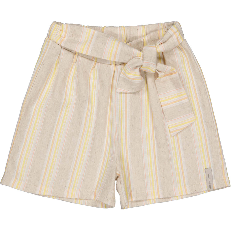 Meisjes Shorts BRITT van  in de kleur AOP Yellow Stripe in maat 128.