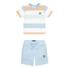 Lyle & Scott Wide Stripe Tee & LB Short Set