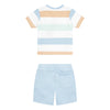 Lyle & Scott Wide Stripe Tee & LB Short Set