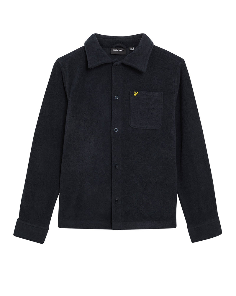 Jongens Polar Fleece Shirt van Lyle & Scott in de kleur Z271 Dark Navy in maat 170-176.
