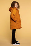 Meisjes Girls Jacket Parka van Moodstreet in de kleur Toffee in maat 134-140.