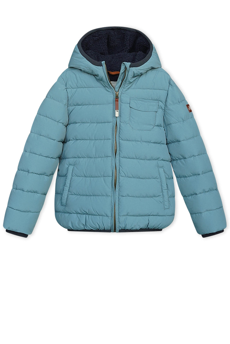 Jongens Boys Jacket Puffer van Moodstreet in de kleur Ice Blue in maat 122-128.
