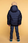 Jongens Boys Jacket Puffer van Moodstreet in de kleur Navy in maat 134-140.