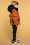Jongens Boys Jacket Colourblock van Moodstreet in de kleur Rust in maat 134-140.